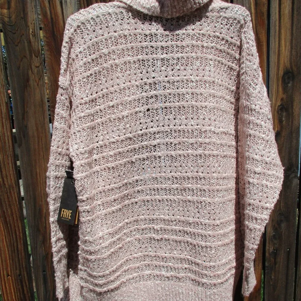 NEW Frye Women's Open Front Cardigan Pastel Mauve Size L NWT - Picture 2 of 9